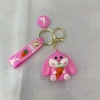 Cartoon rabbit keychain, Rabbit Year key figurine pendant details Picture